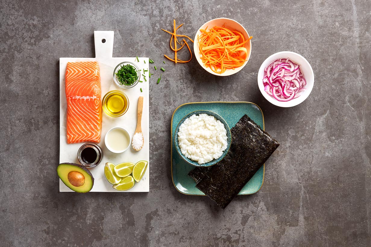 Poké bowl de salmão