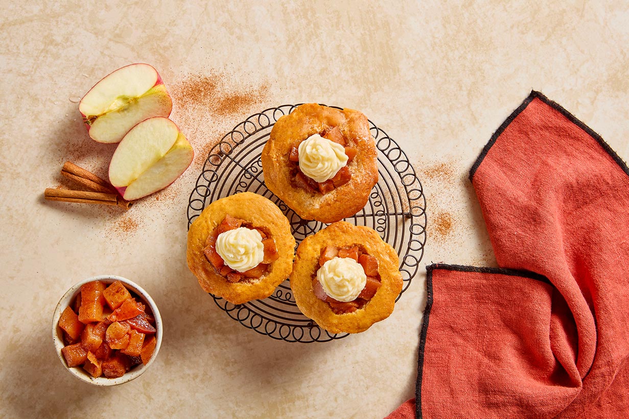 Cupcakes de maçã e canela