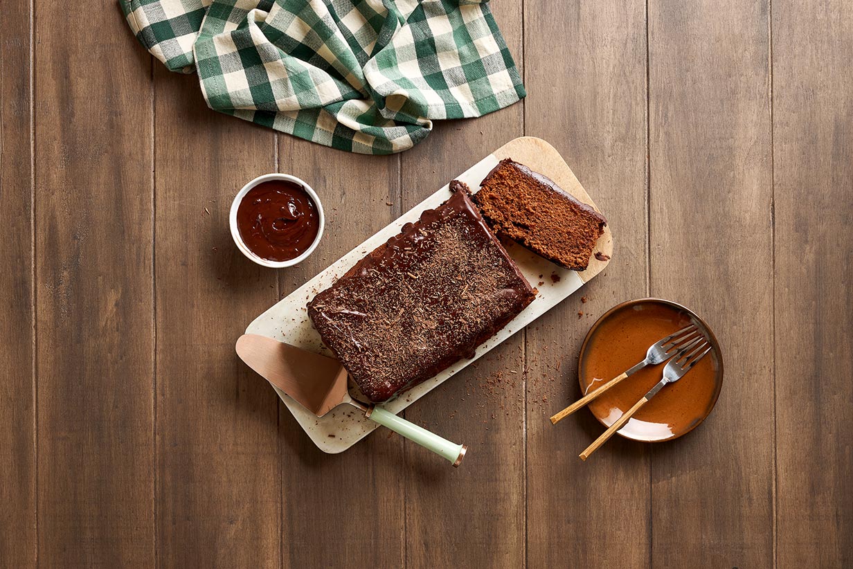 Bolo de chocolate e azeite